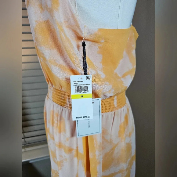 NWT 1.State Sunburst Orange Canyon Tie Dye High-Low Dress - Picture 4 of 13